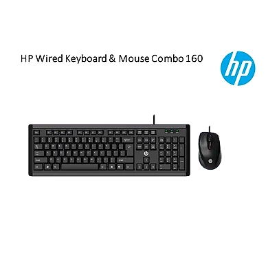 HP Wired Keyboard &amp; Mouse Combo 160-6HD76AA
