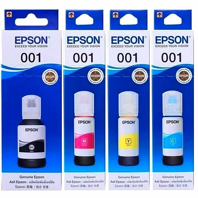 original epson 001 ink 4 colors for (l4150,l4160,l6160,l6170,l6190) (set of 4)