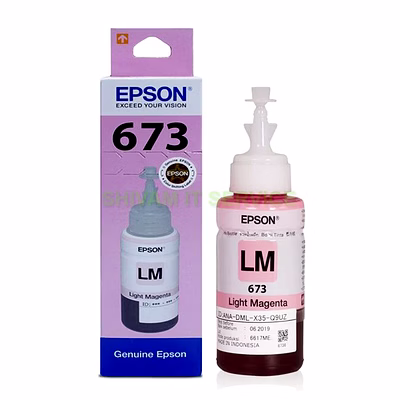original epson original 673 (t6736) light magenta ink bottle 70ml c13t673698
