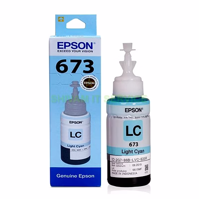 epson original 673 (t6735) light cyan ink bottle 70ml c13t673598