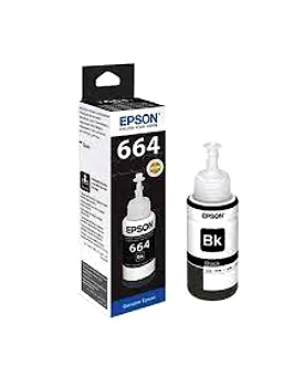 Original Epson T6641 C13T664198 Black Ink Bottle (Page Yield : 6500 pages)
