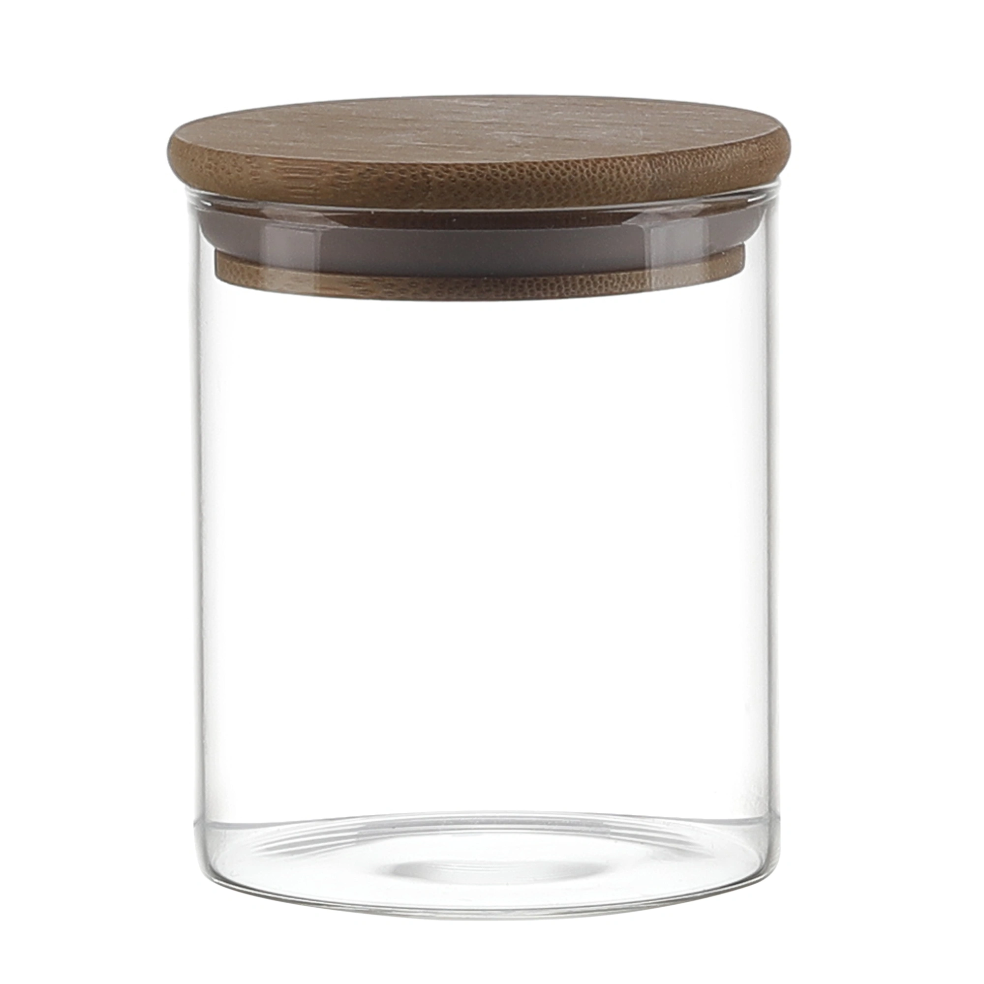 Brine Montana Fine Borosillicate Glass Jar with Wooden Lid 500 ml - Set of 1-1