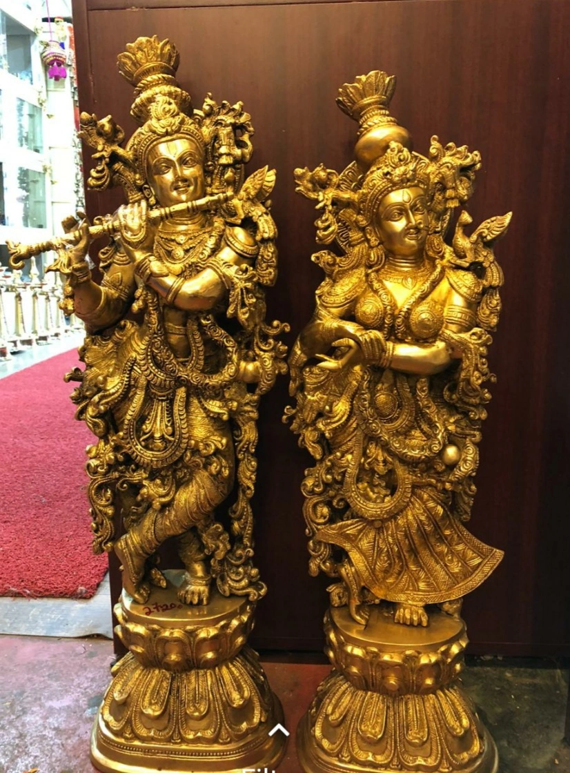 Brass Radha Krishna Statue-12648999