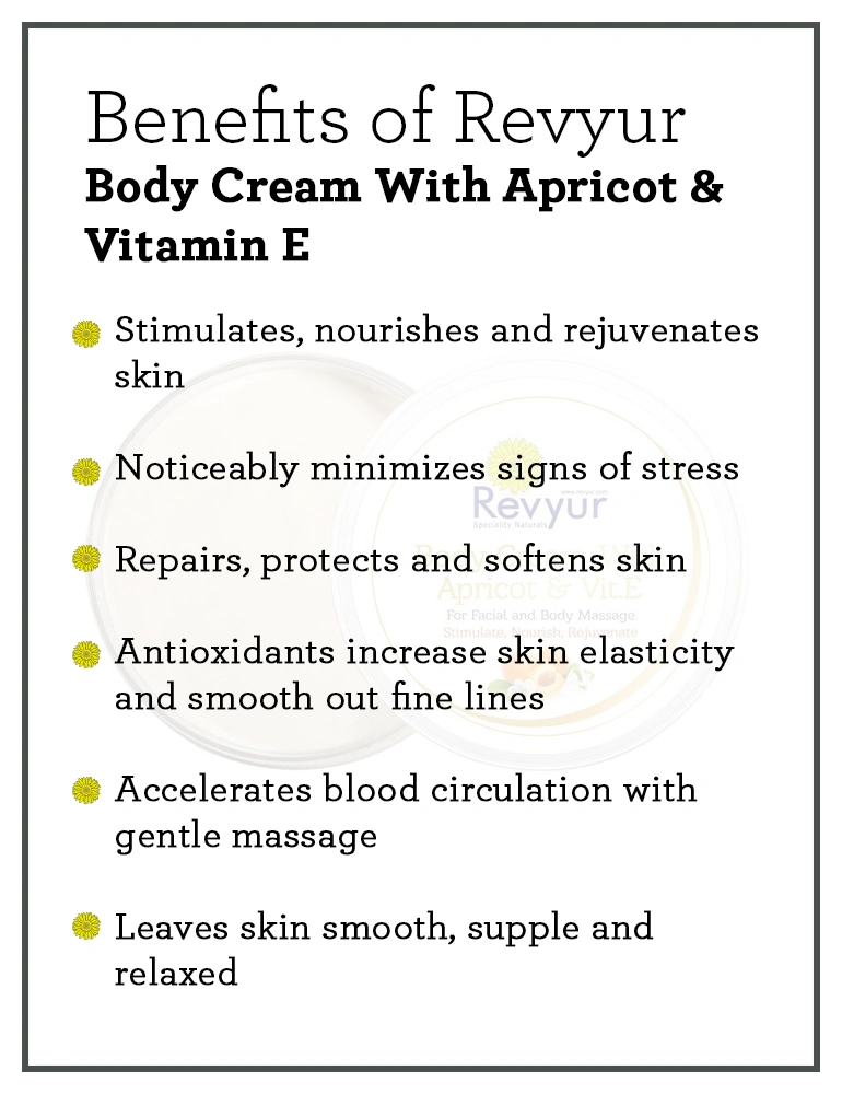 Revyur Body Cream With Apricot &amp; Vitamin E-500 gm-1