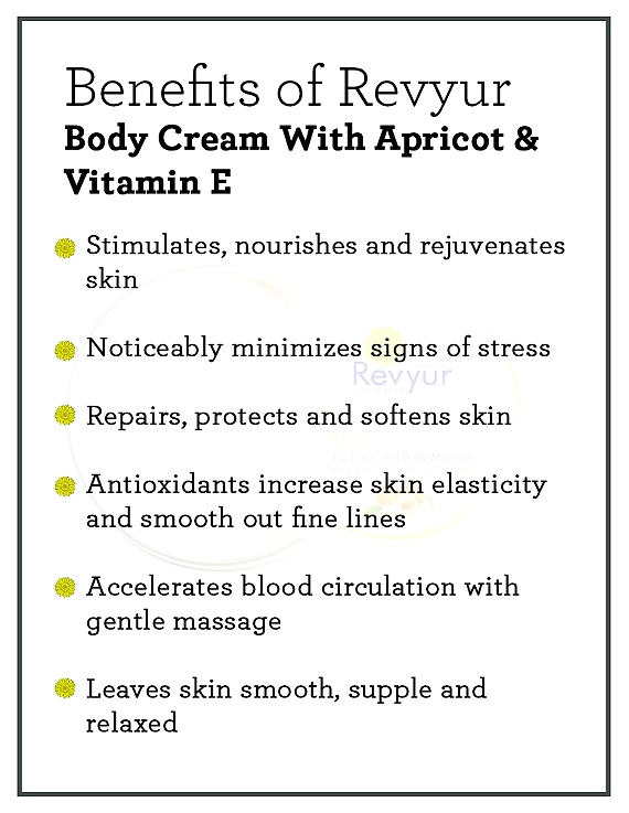 Revyur Body Cream With Apricot &amp; Vitamin E-200 gm-1