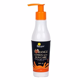 revyur speciality naturals orange lotion with sun care, spf-15, 150 ml