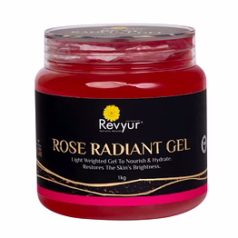 revyur speciality naturals rose radiant gel 1kg (light weighted gel to nourish & hydrate. restores the skin’s brightness.)