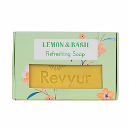 revyur speciality naturals revitalizing lemon & basil soap refreshing soap 150 gm