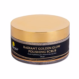 revyur speciality naturals radiant golden glow polishing scrub 100gm (gentle exfoliation for natural glowing skin )