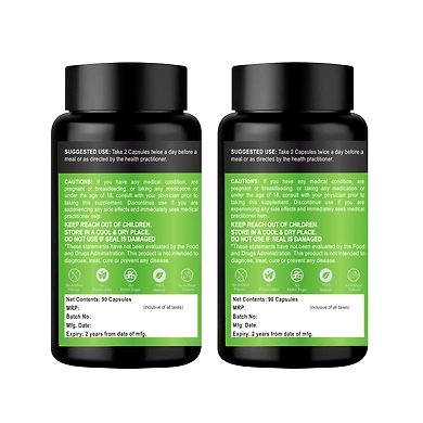 Mahogany Moringa Capsules 500 mg 180 Capsules (Pack of 2- 90 Capsules each)-1