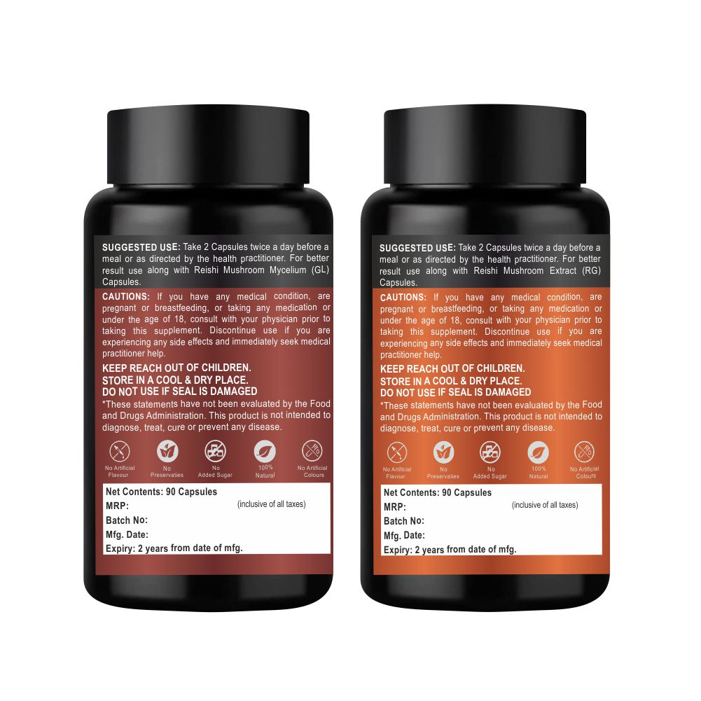 Buy Mahogany Reishi Ganoderma Lucidum Mushroom Extract Capsules Set Of Rg And Gl 500 Mg At Gl