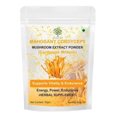 Mahogany Cordyceps Militaris Mushroom Extract Powder 30 gm-MOCordycepsExtractPowder