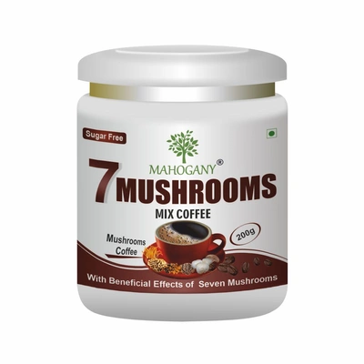Mahogany 7 Mushrooms Mix Coffee with beneficial effects of seven mushrooms 200g
