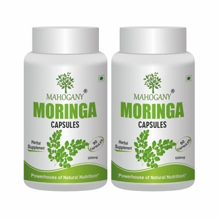 Mahogany Moringa Capsules 500 mg 180 Capsules (Pack of 2- 90 Capsules each)