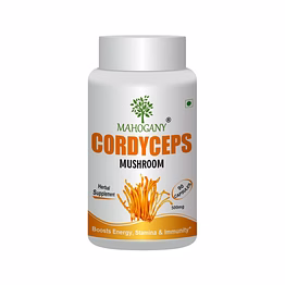 mahogany cordyceps mushroom extract capsules 500mg - 90 veg caps