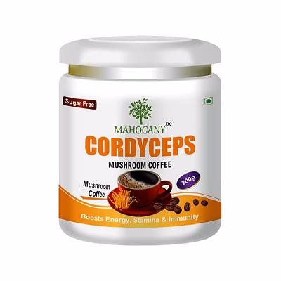 mahogany cordyceps mushroom coffee 200g- boosts energy and stamina