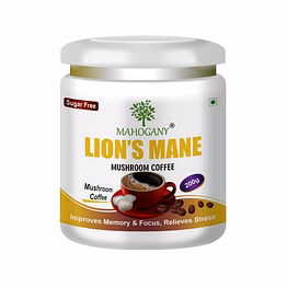 mahogany lion's mane mushroom mix coffee 200g- improves memory and focus, relieves stress