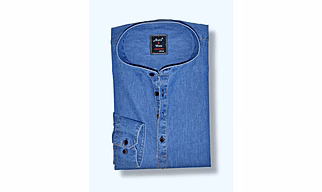 Black & White Men Casual Slim Fit Denim Shirt