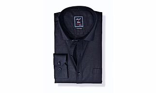 Black & White Men Black Slim Fit Solid Formal Shirt