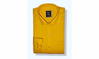 Black & White Men Orange Colour Slim Fit Solid Formal Shirt