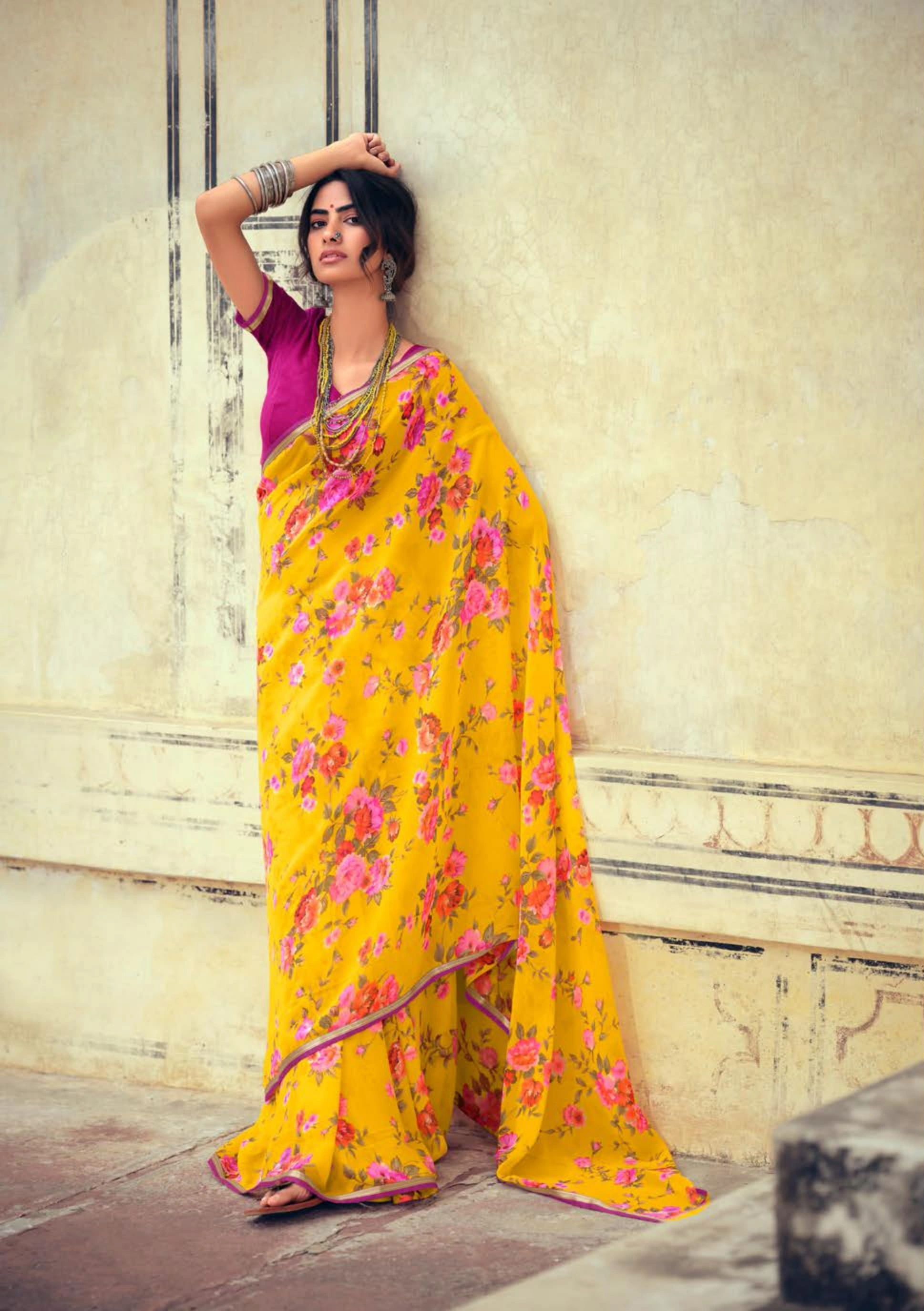 Ready to ship | Party Pure Chiffon Sarees online shopping