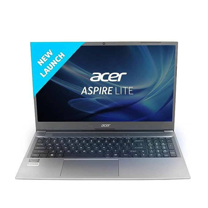 Acer Aspire Lite AMD Ryzen 5 5500U Premium Thin and Light Laptop (8GB RAM/512 GB SSD/Windows 11 Home) AL15-41, 39.62 cm (15.6&quot;) Full HD Display, Metal Body, Steel Gray, 1.59 KG-Sai001