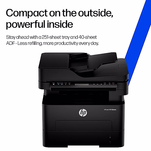 HP 323sdnw Auto Duplex WiFi Laser Printer (New Launch) with ADF, Print Scan Copy, LCD Display, 30 PPM, 256 MB Memory, Black image 2