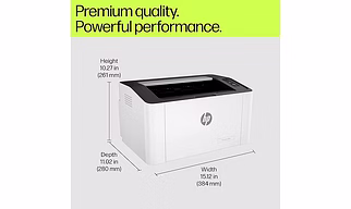 HP Laser 1008a Printer, Single Function, Hi-Speed USB 2.0, Up to 21 ppm, 150-sheet Input Tray