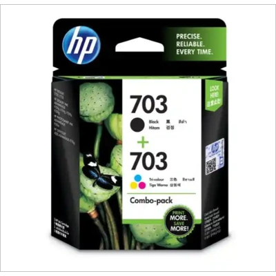 HP 703 2-pack Black/Tri-color Original Ink Advantage Cartridges