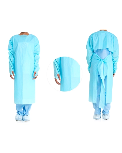 Disposable CPE Isolation Gown With Thumb loop – Water Proof-6164200