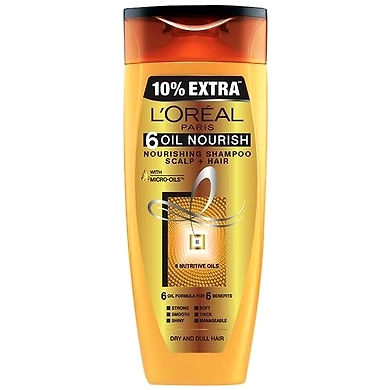 Loreal Paris 6 Oil Nourish Shampoo Free Conditioner-SKU-SHAPO-154
