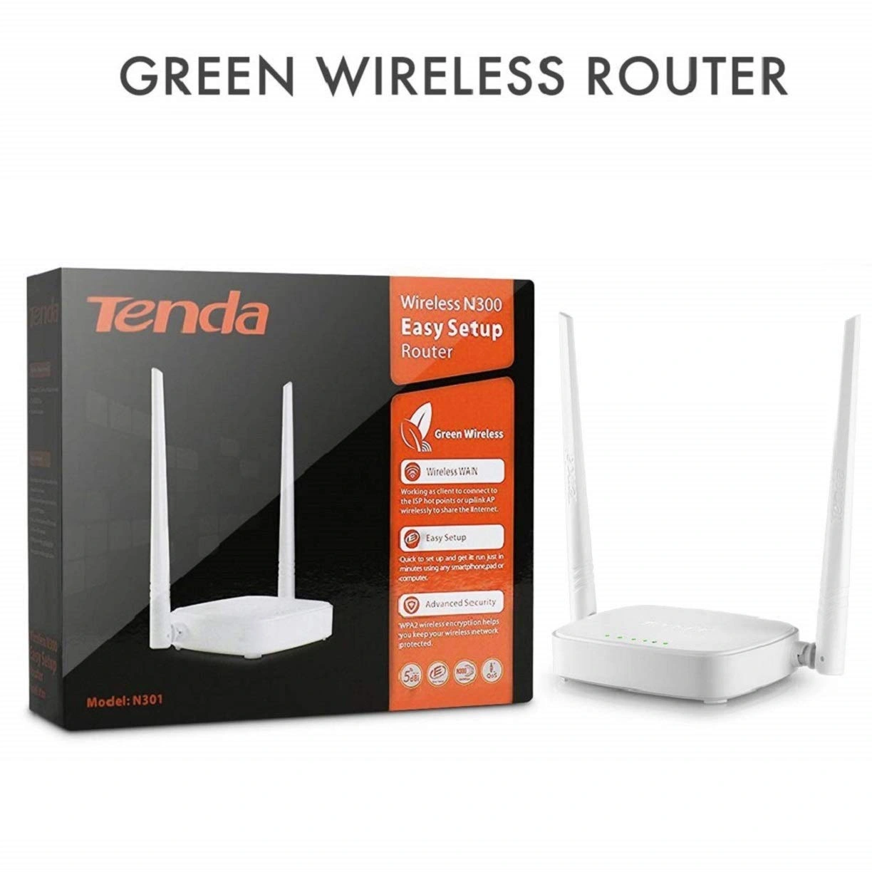 Tenda N301 Wireless-N300 Easy Setup Router (White, Not a Modem)-3