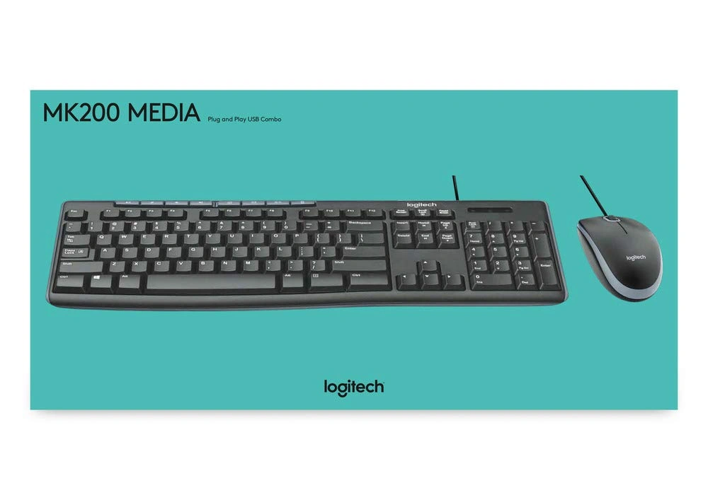 Logitech Media Combo MK200 Full-Size Keyboard and High-Definition Optical Mouse-1