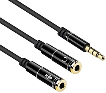 30 cm 3.5 mm Stereo Jack 1 Male to 2 Female Headphone Audio Y Splitter Cable (Black)-8