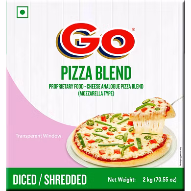 GO CHEESE BLEND MOZZARELLA DICED 2KG-P04IP17G08BLE001