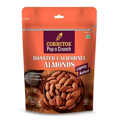 CORNITOS-ROASTED ALMONDS SALTED 200GMS-G12RD03C14ALM002