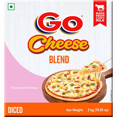 GO CHEESE BLEND MOZZARELLA DICED 2KG-1