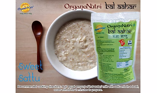 OrganoNutri BAL AAHAR: Instant Sweet Sattu (4 Packs/ 880 gm)