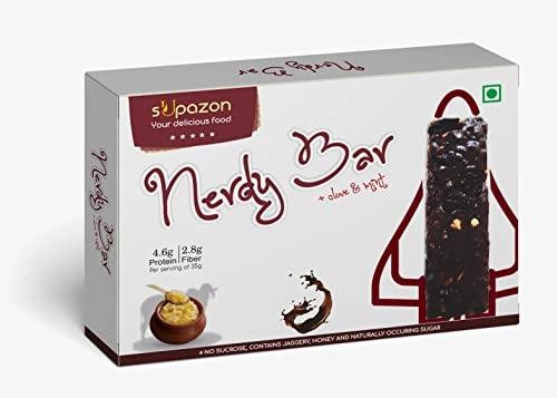 sUpazon Nerdy Bar 175g (35g x 5) | fulfilling and healthy Chocolate Bar-OSCIS108