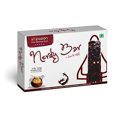 sUpazon Nerdy Bar 175g (35g x 5) | fulfilling and healthy Chocolate Bar