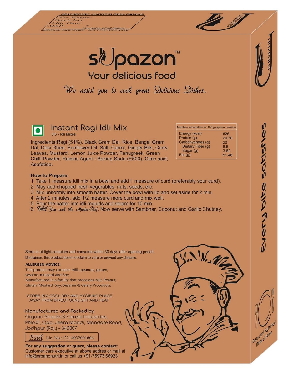 sUpazon Instant Idli Mix, 400g (Ragi Idli)-1