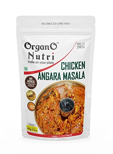 OrganoNutri Chicken Angara Masala | 100g | Reclosable Eco-Zipper Pouch-OSCIS165