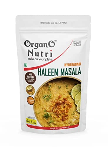 OrganoNutri Hyderabadi Haleem Masala | 100g | Reclosable Eco-Zipper Pouch-OSCIS170