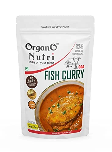 OrganoNutri Goa Fish Curry Masala | 100g | Reclosable Eco-Zipper Pouch-OSCIS173