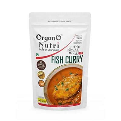 OrganoNutri Goa Fish Curry Masala | 100g | Reclosable Eco-Zipper Pouch