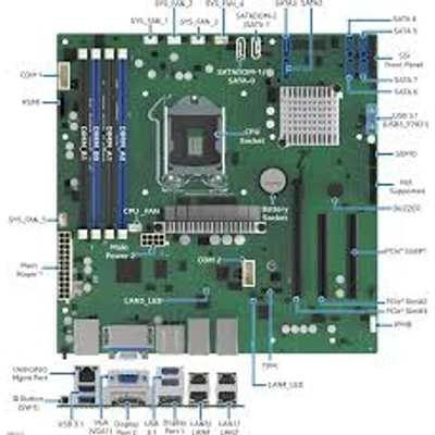 Intel M10JNP2SB Server Motherboard- LGA1151 C246 Chipset