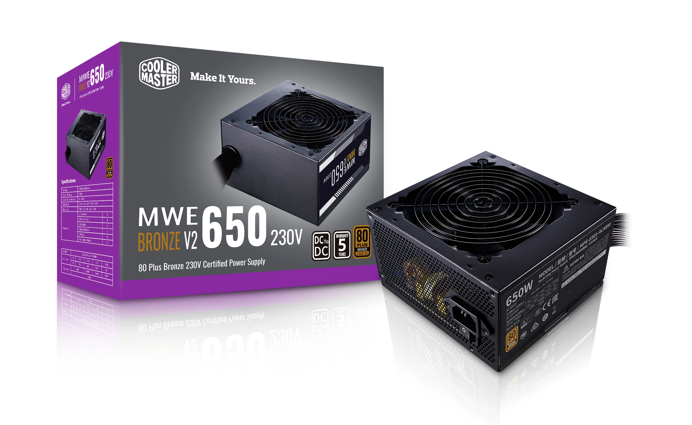 Coolermaster MWE 650W V2 80+ Bronze-CM-650V2-BRONZE