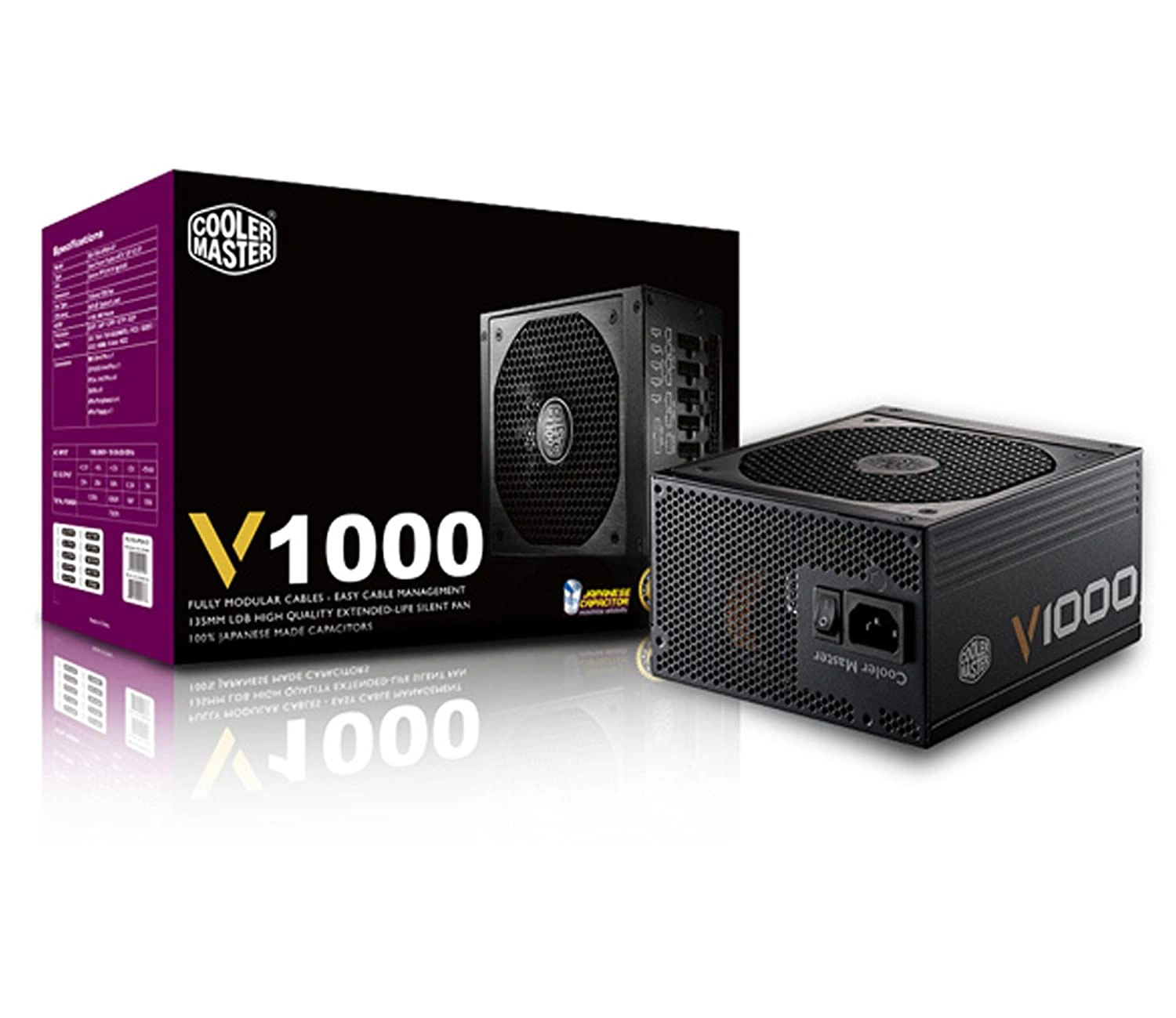 Coolermaster Vanguard V1000 - 1000W Full Modular 80 Plus Gold SMPS-CM-V1000