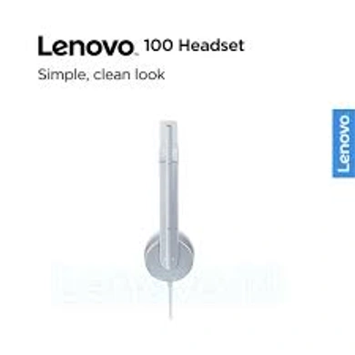 Lenovo 100  GXD1B60597 Stereo Analog Headset, Cloud Grey-2