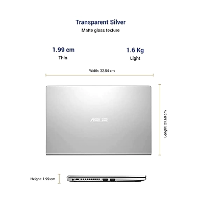 Asus Vivobook 14 / X415EA-EK302WS / Intel Core I3-1115G4(4Gb Ram/256Gb Nvme Ssd/Office H&amp;S 2019/Uhd Graphics/14.1 Inches FHD/Fp Reader/Windows 11/1.6 Kg/Silver/1 Yr Warranty + Mcafee)-2